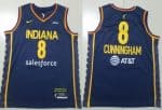 Indiana Fever #8 Sophie Cunningham Navy Sponsor Swingman Jersey