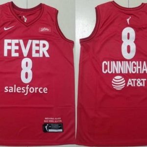 Indiana Fever #8 Sophie Cunningham Red Sponsor Swingman Jersey