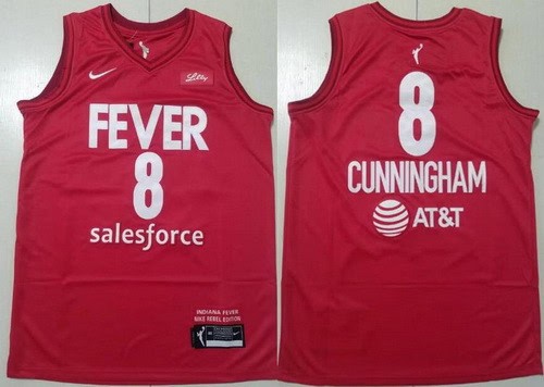 Indiana Fever #8 Sophie Cunningham Red Sponsor Swingman Jersey