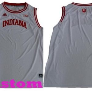 Indiana Hoosiers Customized White College Basketball Jersey