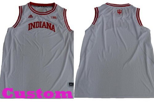 Indiana Hoosiers Customized White College Basketball Jersey