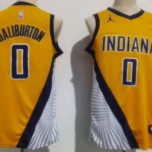 Indiana Pacers #0 Tyrese Haliburton Yellow Icon Swingman Jersey