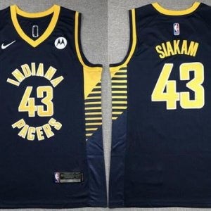 Indiana Pacers #43 Pascal Siakam Navy Icon Sponsor Swingman Jersey