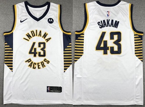 Indiana Pacers #43 Pascal Siakam White Icon Sponsor Swingman Jersey