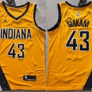 Indiana Pacers #43 Pascal Siakam Yellow Swingman Jersey