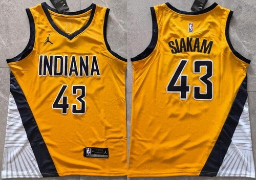 Indiana Pacers #43 Pascal Siakam Yellow Swingman Jersey