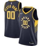 Indiana Pacers Custom Navy Icon Hot Press Jersey