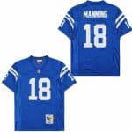 Indianapolis Colts #18 Peyton Manning Blue 1998 Throwback Jersey