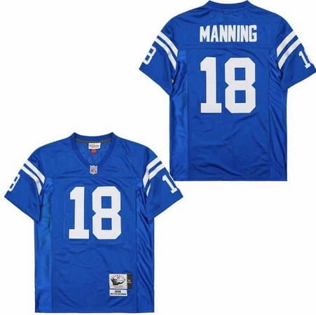 Indianapolis Colts #18 Peyton Manning Blue 1998 Throwback Jersey