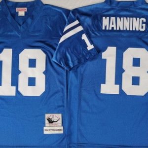 Indianapolis Colts #18 Peyton Manning Blue 2006 Throwback Jersey