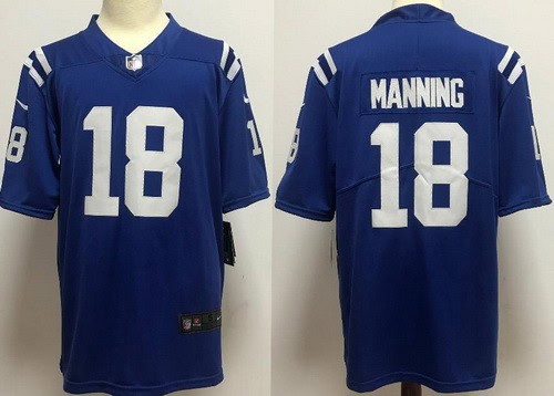 Indianapolis Colts #18 Peyton Manning Limited Blue Vapor Untouchable Jersey