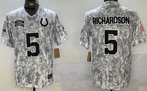 Indianapolis Colts #5 Anthony Richardson Limited Arctic Camo 2024 Salute to Service Jersey