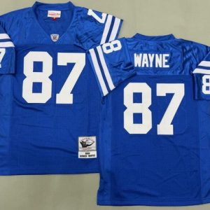 Indianapolis Colts #87 Reggie Wayne Blue 2006 Throwback Jersey