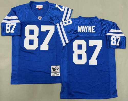 Indianapolis Colts #87 Reggie Wayne Blue 2006 Throwback Jersey