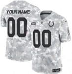 Indianapolis Colts Customized Limited Arctic Camo 2024 Salute to Service Jersey