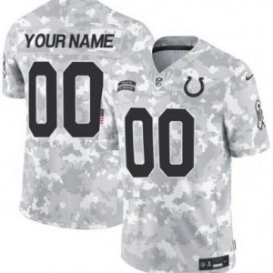 Indianapolis Colts Customized Limited Arctic Camo 2024 Salute to Service Jersey