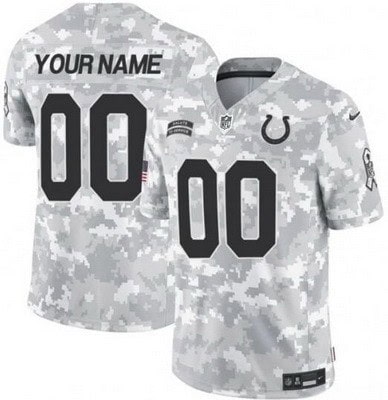 Indianapolis Colts Customized Limited Arctic Camo 2024 Salute to Service Jersey