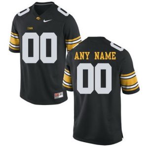 Iowa Hawkeyes Customized Black College Football Jersey