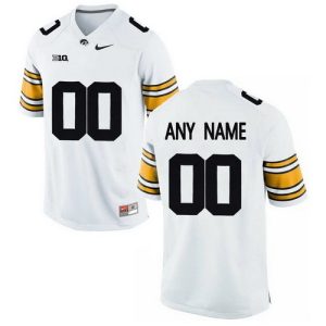 Iowa Hawkeyes Customized White College Football Jersey