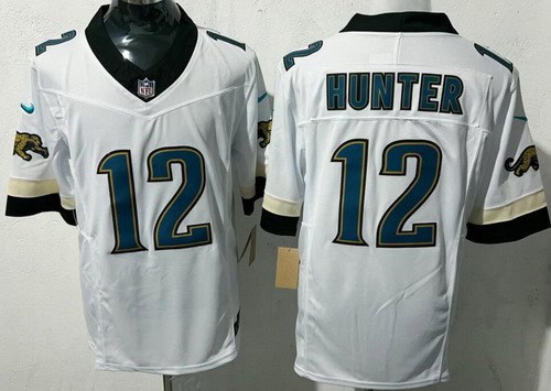 Jacksonville Jaguars #12 Travis Hunter Limited White Throwback FUSE Vapor Jersey