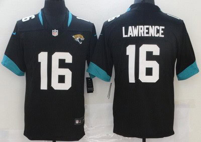 Jacksonville Jaguars #16 Trevor Lawrence Limited Black Vapor Untouchable Jersey