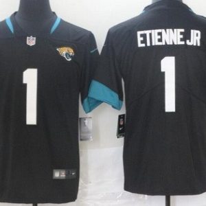 Jacksonville Jaguars #1 Travis Etienne Jr Limited Black Vapor Untouchable Jersey