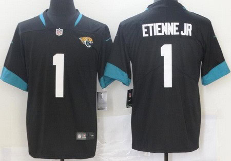 Jacksonville Jaguars #1 Travis Etienne Jr Limited Black Vapor Untouchable Jersey