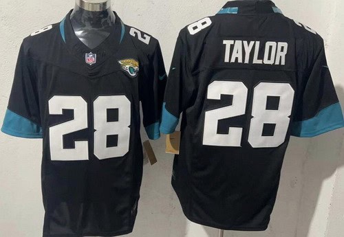 Jacksonville Jaguars #28 Fred Taylor Limited Black FUSE Vapor Jersey