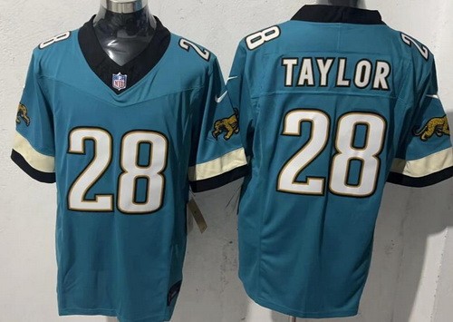 Jacksonville Jaguars #28 Fred Taylor Limited Teal Prowler Throwback FUSE Vapor Jersey