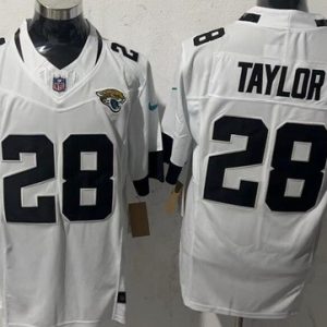 Jacksonville Jaguars #28 Fred Taylor Limited White FUSE Vapor Jersey