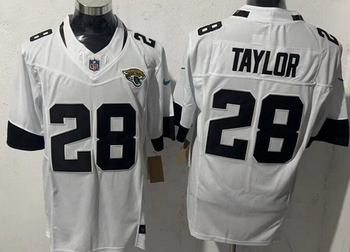 Jacksonville Jaguars #28 Fred Taylor Limited White FUSE Vapor Jersey