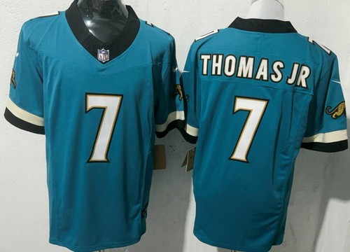 Jacksonville Jaguars #7 Brian Thomas Jr Limited Green Throwback FUSE Vapor Jersey