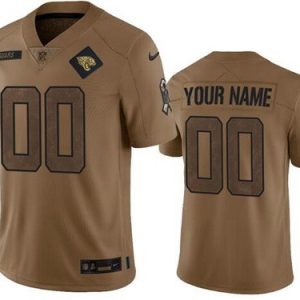 Jacksonville Jaguars Customized Brown 2023 Salute To Service Jersey