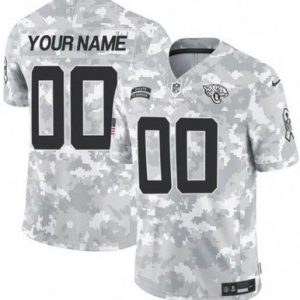 Jacksonville Jaguars Customized Limited Arctic Camo 2024 Salute to Service Jersey