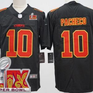 Kansas City Chiefs #10 Isiah Pacheco Limited Black Fashion Super Bowl LIX Vapor Jersey