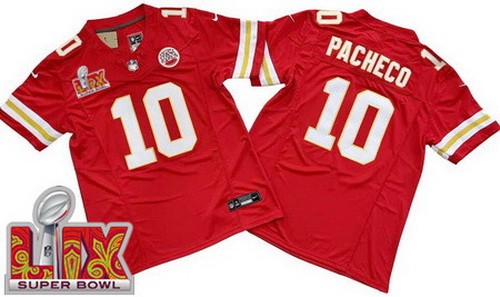 Kansas City Chiefs #10 Isiah Pacheco Limited Red Super Bowl LIX FUSE Vapor Jersey