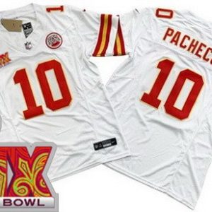 Kansas City Chiefs #10 Isiah Pacheco Limited White Super Bowl LIX FUSE Vapor Jersey