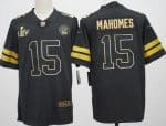 Kansas City Chiefs #15 Patrick Mahomes Limited Black Gold Vapor Jersey
