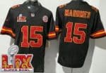 Kansas City Chiefs #15 Patrick Mahomes Limited Black Super Bowl LIX FUSE Vapor Jersey