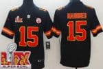 Kansas City Chiefs #15 Patrick Mahomes Limited Black Super Bowl LIX Vapor Jersey