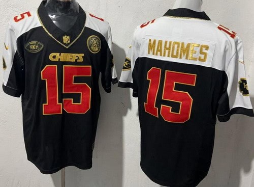 Kansas City Chiefs #15 Patrick Mahomes Limited Black Thanksgiving FUSE Vapor Jersey