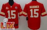 Kansas City Chiefs #15 Patrick Mahomes Limited Red Super Bowl LIX Vapor Jersey