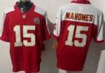 Kansas City Chiefs #15 Patrick Mahomes Limited Red Thanksgiving FUSE Vapor Jersey