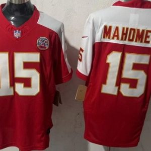 Kansas City Chiefs #15 Patrick Mahomes Limited Red Thanksgiving FUSE Vapor Jersey