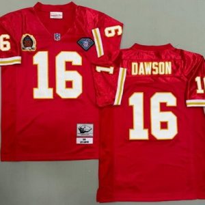 Kansas City Chiefs #16 Len Dawson Red 1969 Throwback Jersey