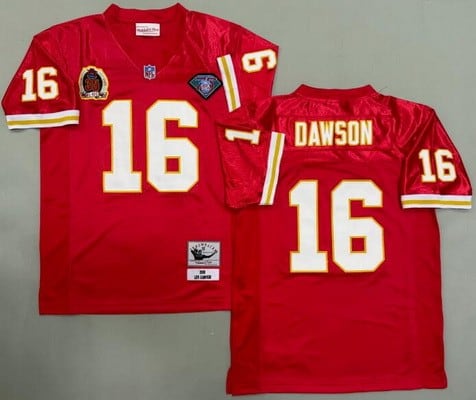Kansas City Chiefs #16 Len Dawson Red 1969 Throwback Jersey