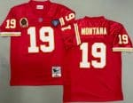 Kansas City Chiefs #19 Joe Montana Red 1994 Throwback Jersey