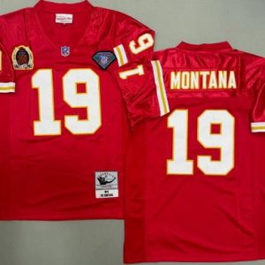 Kansas City Chiefs #19 Joe Montana Red 1994 Throwback Jersey