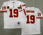 Kansas City Chiefs #19 Joe Montana White 1994 Throwback Jersey