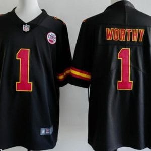 Kansas City Chiefs #1 Xavier Worthy Limited Black Vapor Jersey